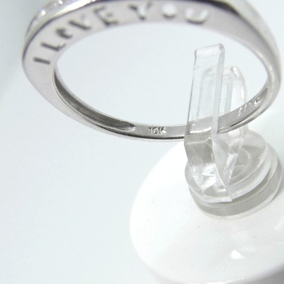 10KW Gold Diamond Band I LOVE YOU Ring - Picture 6 of 9